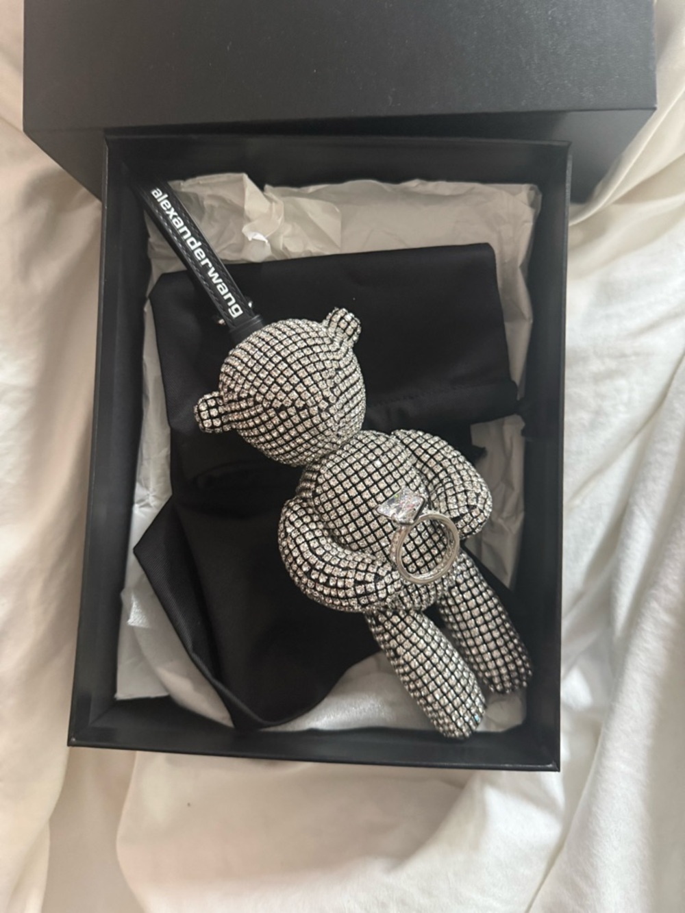 Alexander Wang Crystal Teddy Bear bag charm
